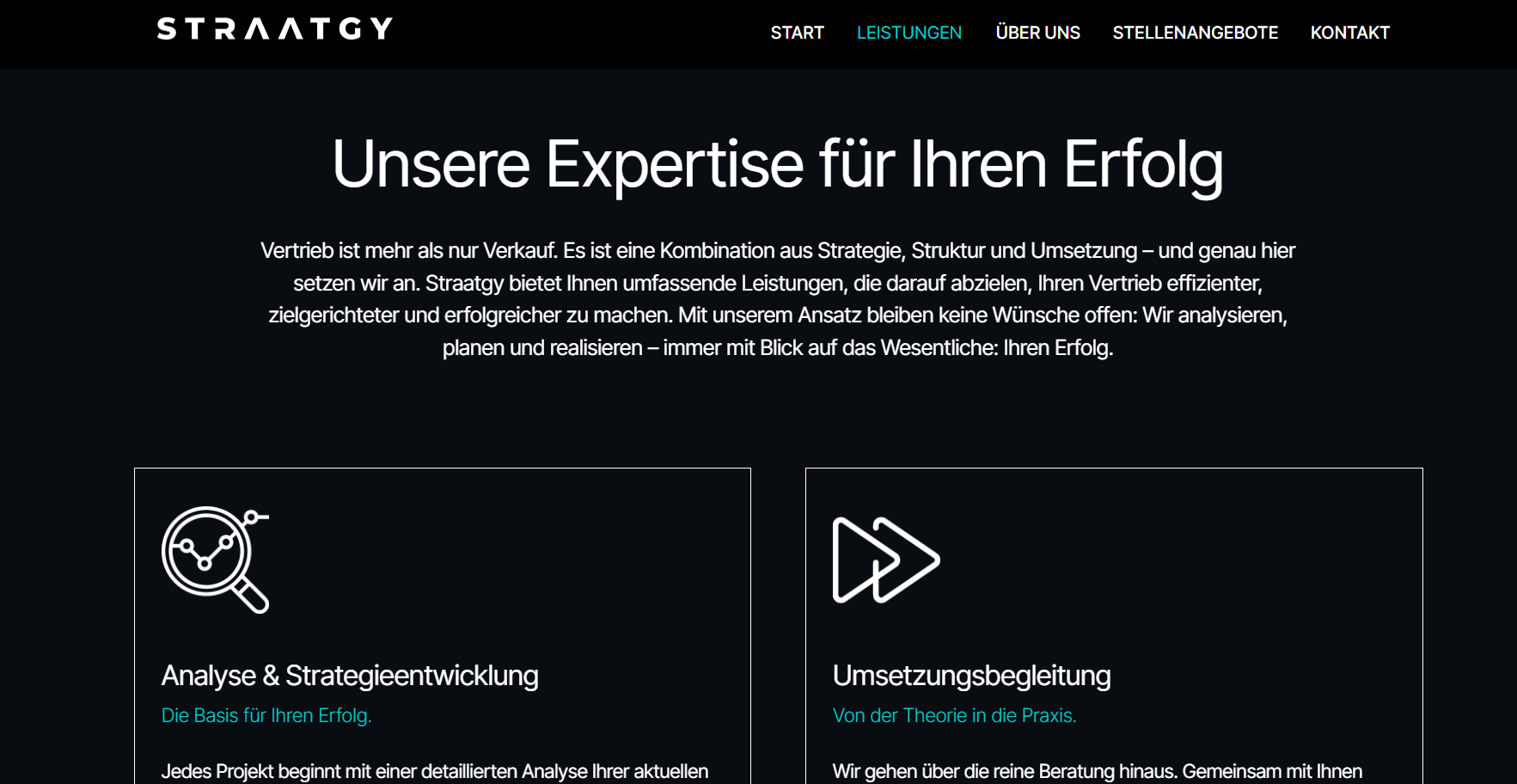 Straatgy Leistungen